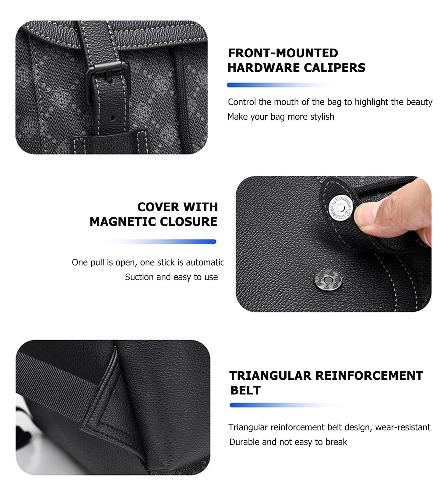 KingTo Laptop Backpack for Men Luxury Anti-Theft Travel Backpack Casual Business Waterproofing Computer Bag (A-Black-1)