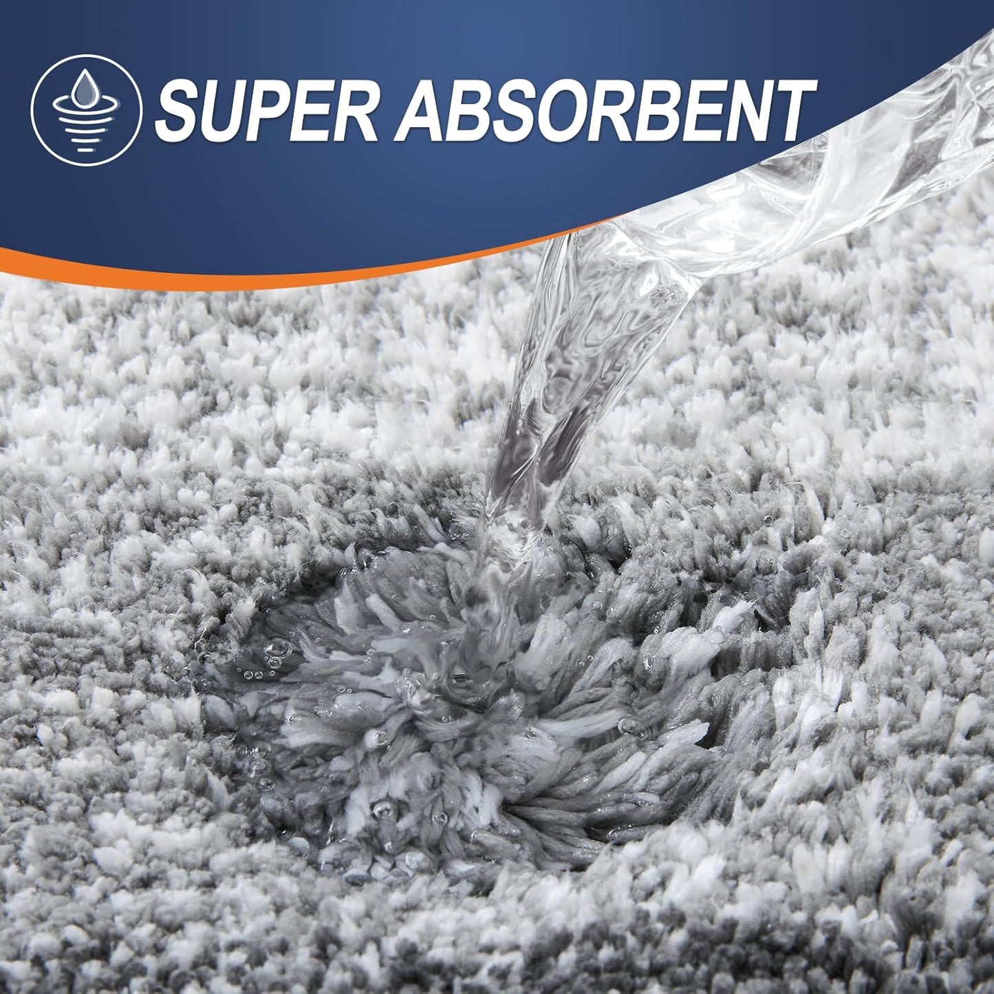 OLANLY Bathroom Rug Mat - Extra Soft, Absorbent Microfiber Runner | Non-Slip Plush Shaggy, 70x24, Grey