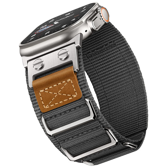 Suitisbest Rugged Bands Compatible for Apple Watch Ultra Band 49mm 46mm 45mm 44mm 42mm, 3 Ring Military Nylon Sport Durable Metal Strap for iWatch Series 11 10 9 8 7 6 5 4 3, SE 3 2 1, Ultra 3 2 1