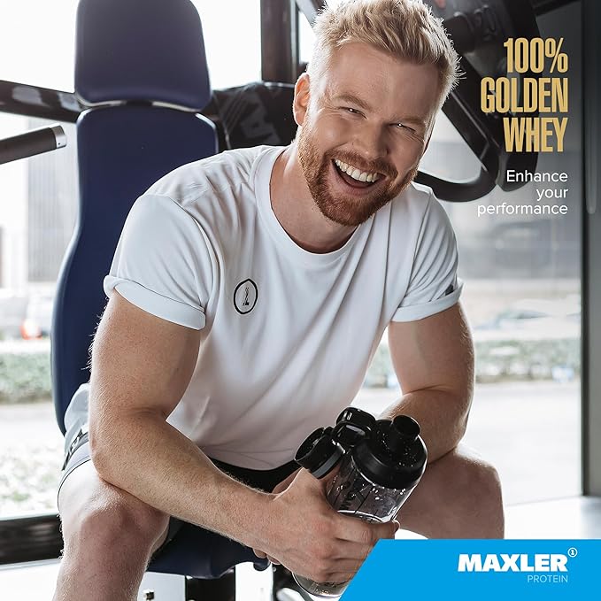 Maxler 100% Golden Whey Protein - 22g Protein per Serving - Premium Whey Protein Powder for Pre Post Workout - Fast-Absorbing Whey Concentrate Isolate & Hydrolysate Blend - Milk Chocolate Protein 5 lb