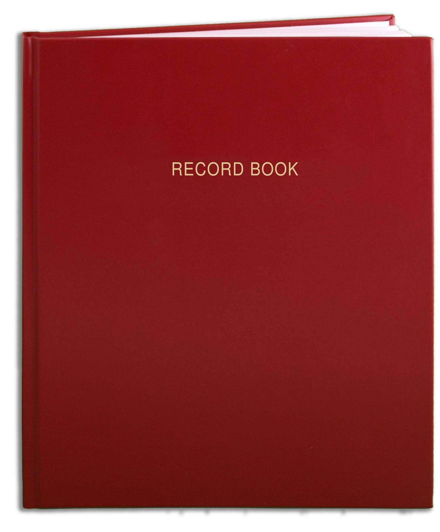 BookFactory Red Record Book/Record Notebook - 312 Pages 8'' x 10'' Red Cover Section Sewn Hardbound (Made in USA)