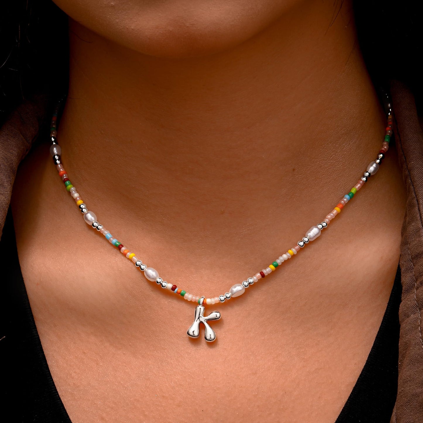 Ritach 7 8 9 10 Year Old Girl Gifts - Initial Necklace for Girls Jewelry Beaded Letter Z Necklace Silver Initial Necklaces for Women Gifts for 7 8 9 10 11 Year Old Girl Birthday Gift