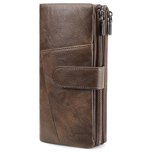 FALAN MULE Womens Wallet RFID Blocking Large Capacity Card Holder Vegan Leather Trifold Wallets