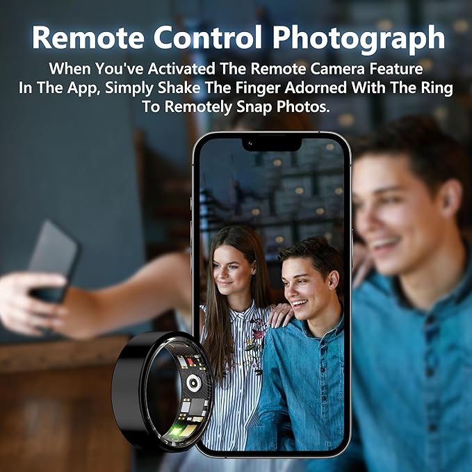 Smart Health Ring for Women Men Fitness Tracker with Heart Rate, Blood Oxygen, Blood Pressure, Sleep Monitoring, Step Counting, IP68 Waterproof for iOS and Android, No Subscription Fee, Silver 11