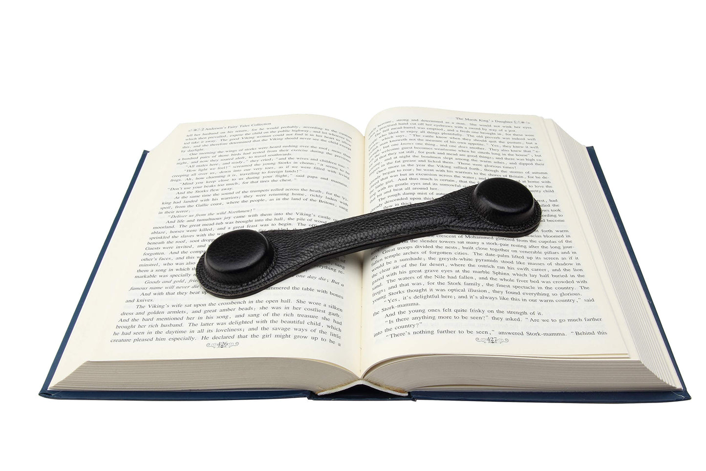Superior Essentials Leather Bookmark Book Holder - Black Leather Paper Weights for Cookbooks, Textbooks, and Workbooks - Hands-Free Reading with Non-Slip Design and Magnetic Bookmark [1-Pack]