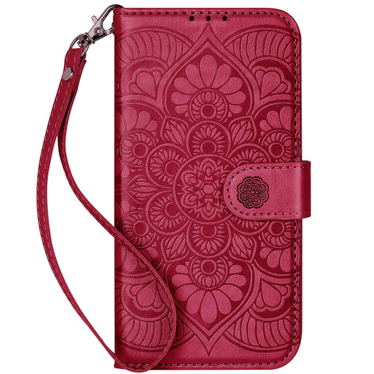 Ateeky Wallet Case for iPhone 16 Pro Max,[RFID Blocking] 3 Card Holder Stand with Credit Card Slot PU Leather Magnetic Protective Flip Cover for iPhone 16 Pro Max (Red)