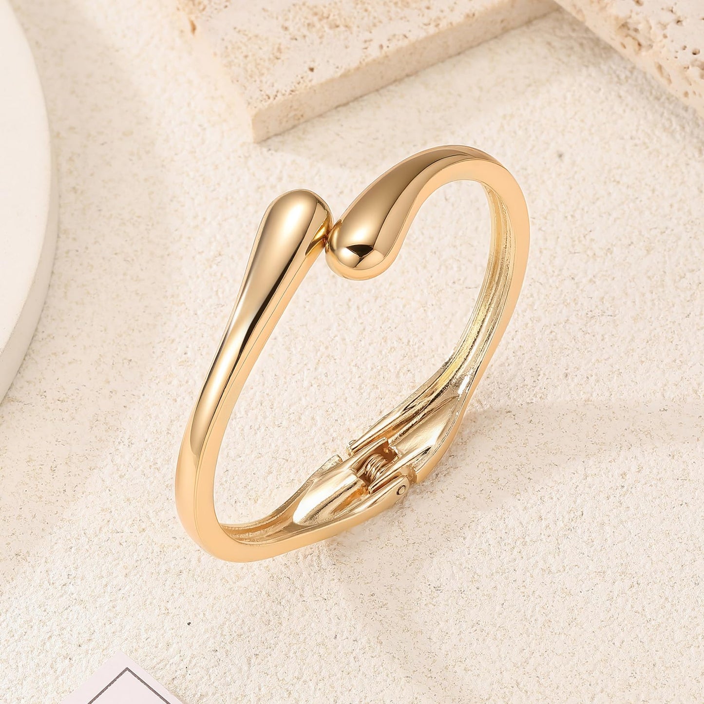 Mothers Day Gifts for Mom 18K Gold-Plated Bracelet Set – Floral Clover, Tennis, Chunky Adjustable Twist Cuff, Classic Gold-plated Bangle Stainless Steel, Non Tarnish, Stackable Bracelet Gift for Women