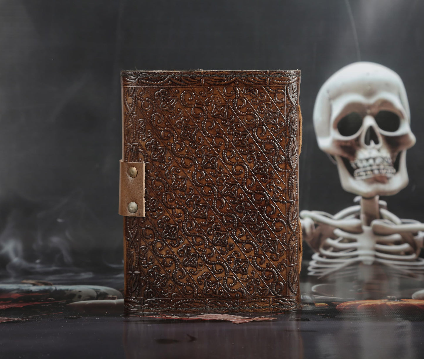 Shaista Handicraft Embossed leather bound journal dragon game of thrones diary with clasp lock vintage perfect notebook blank book of shadows unlined paper sketchbook 7x5 Inch