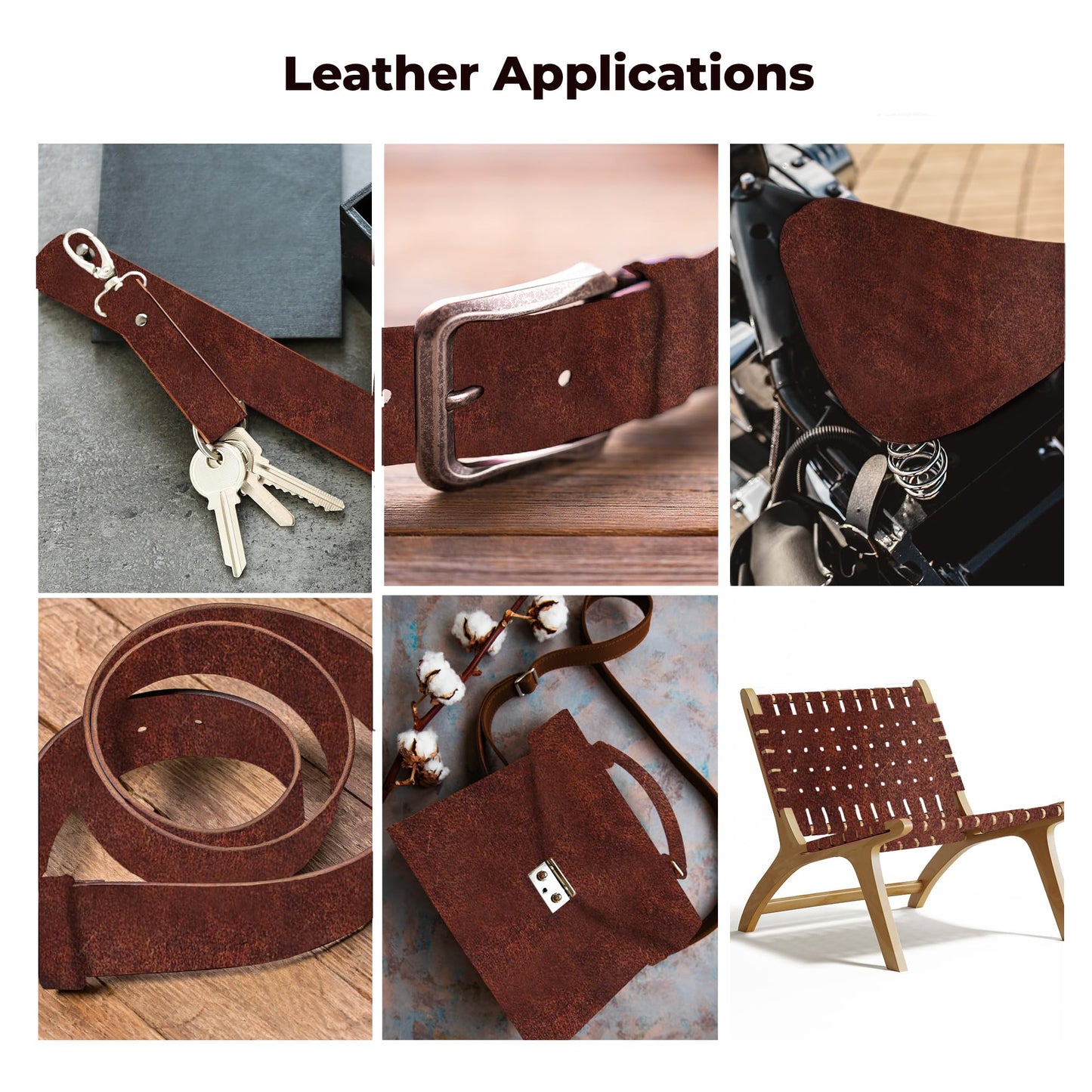 ELW 9-10 oz (3.6-4mm) Latigo Leather Belt Grade Straps & Strips | Size: 1.25"x84" (3.2x213cm) | Russet | Full Grain Cowhide, Heavy Duty Holsters, Sheathes, Harness, Saddle, Guitar Straps, DIY Crafts