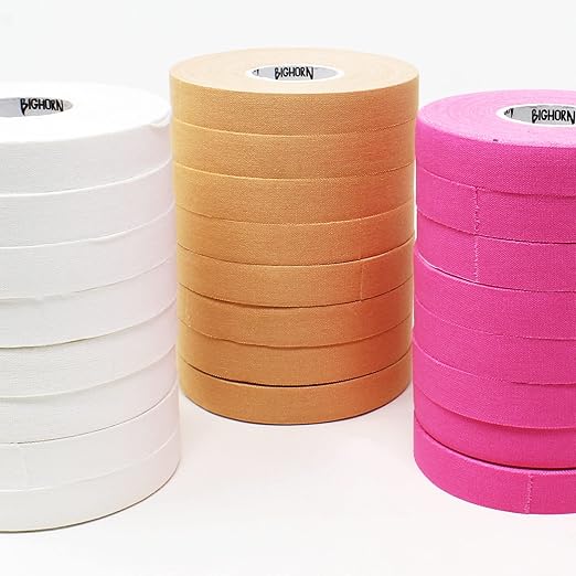 Bighorn Athletics Pro Series Jiu-Jitsu Finger Tape, 8-Rolls with Tin Holder, Enhanced Strength, Residue-Free (0.3-Inch, Pink)