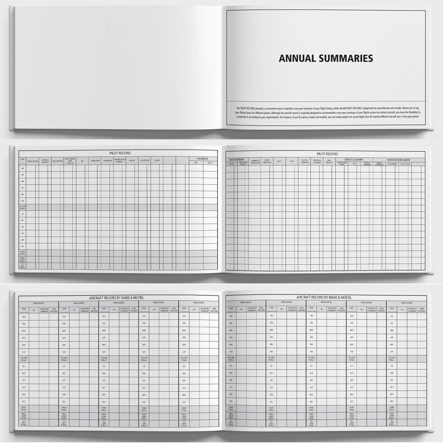 Professional Flight Log 11" x 6.75" x 1" – 150 Pages | Faux Leather Pilot Journal | Durable 150-Page Aviation Record Book | Compact Airplane Log for Student & Private Pilots | Aviation Logbook for Aircraft & Training Use