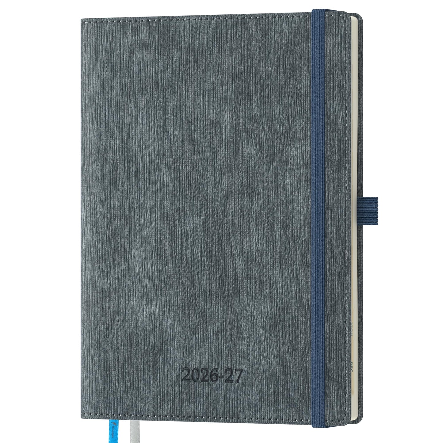 IN-LUXPRO 2026-2027 Weekly and Monthly Planner (July 2026–December 2027),6.5"x8.5",Vertical Layout,18 Months Agenda with Month Tabs & Pocket, Academic Calendar with Vegan Leather Cover,Charcoal Gray