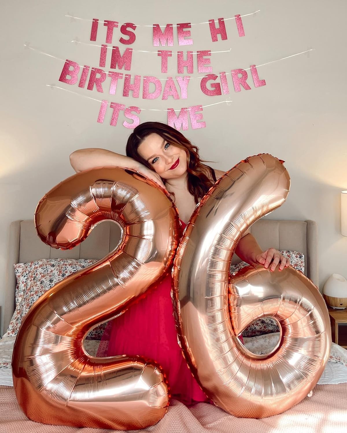 Rose Gold Number 40 Balloon - 40 Inch 40th Birthday Decoration for Men & Women