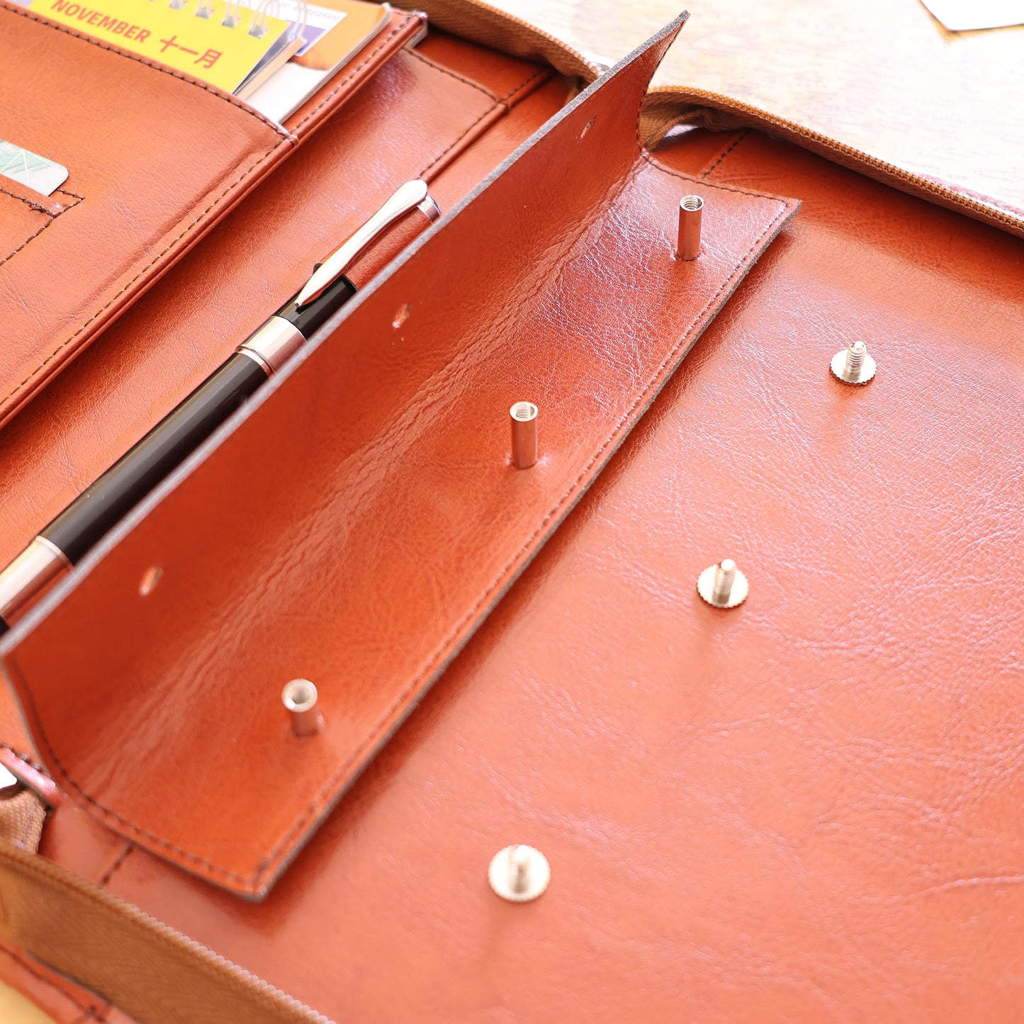 Gvalant Professional Vegan Leather Pilot Logbook, Pilot Journal for Letter Size Paper, Pilot Log Book Binder, Pilot Log Organizer, logbook Aviation Cover