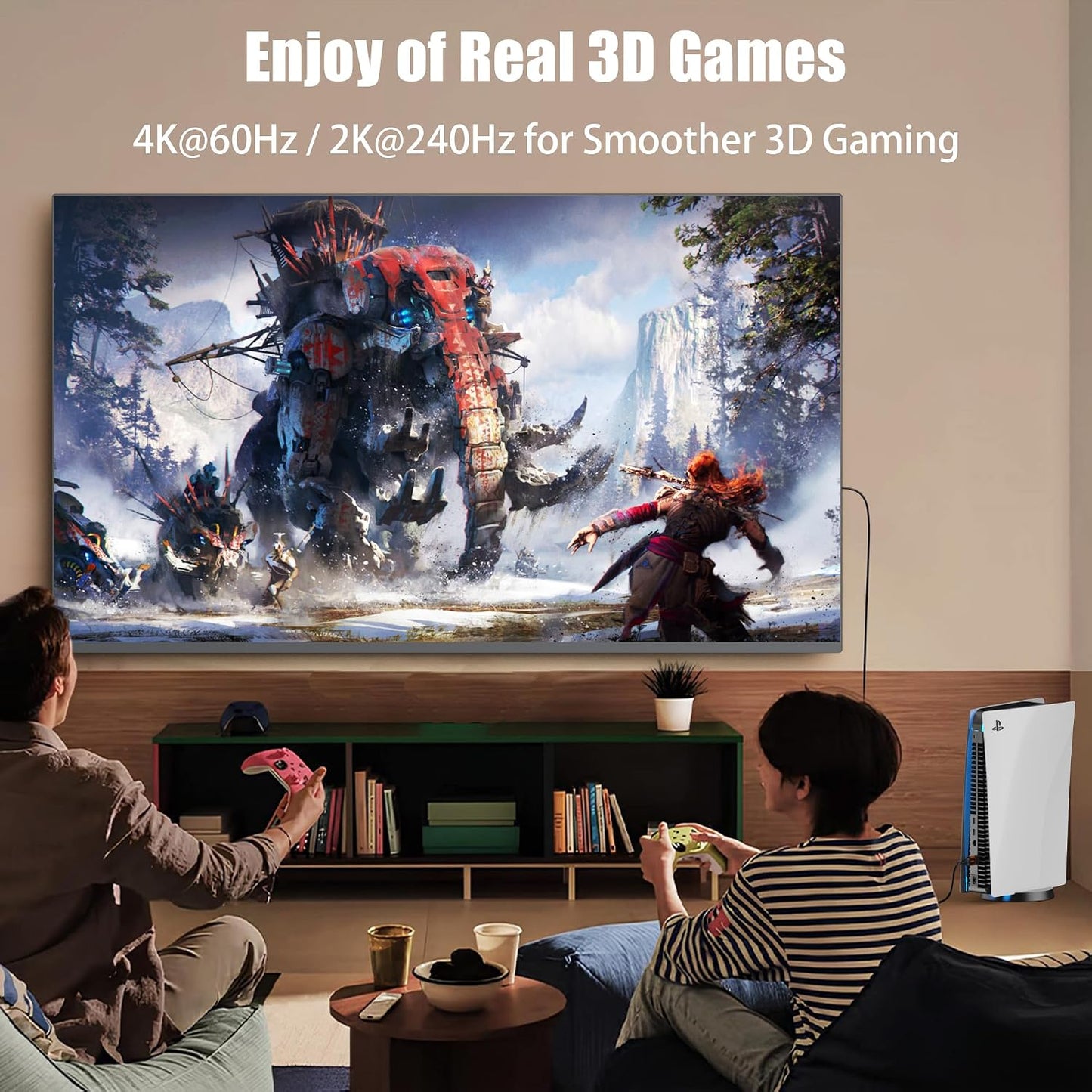 4K 3FT 3-Pack(Tri-Color), 18Gbps 2.0 4K@60Hz 2K@240Hz, HDR10, Dolby, 2.2 PS5, HDMI Cable High Speed HDMI Cable