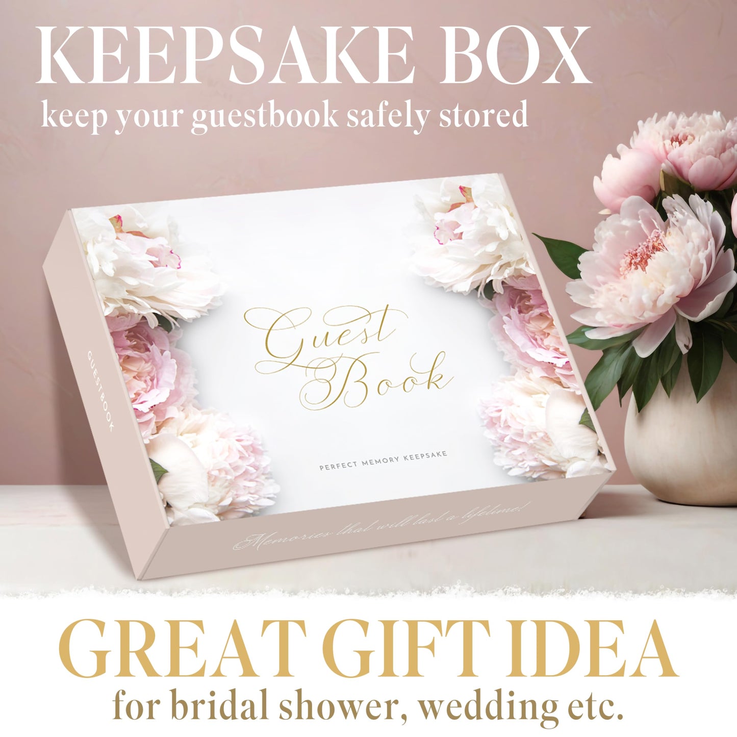 CompanyLyon Wedding Guestbook 128 Pages, Guestbook Hardcover, with Additional Letters Mr & Mrs. Guestbooks, Guestbook for Wedding, Guestbook for Wedding, Receptionbooks, Guestbook Wedding Reception.