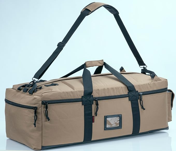 Large Military Duffle Bag Tactical Gear Load Out Bag Deployment Cargo Bag Travel Sports Equipment Duffel Luggage Bag with Backpack Straps 90L