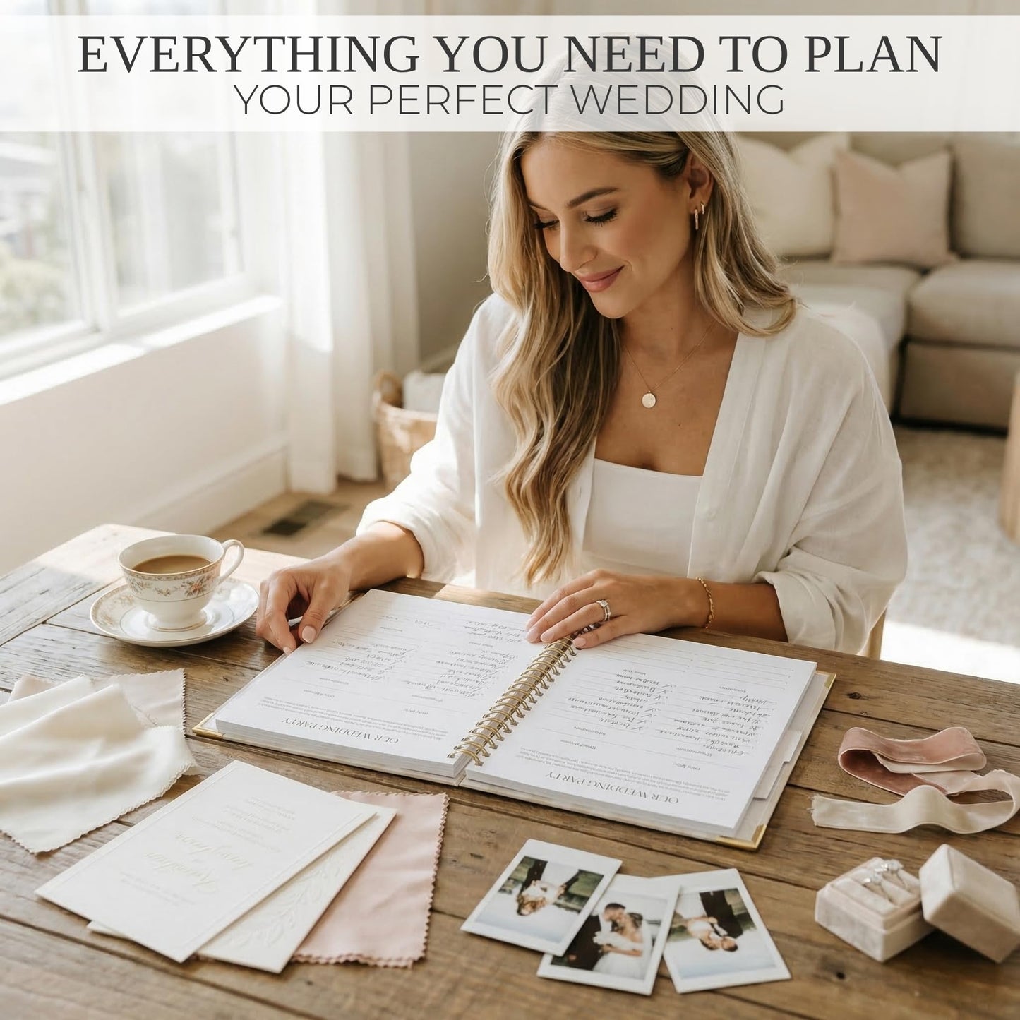 Beautiful Wedding Planner Book and Organizer - Perfect for Detailed Planning Of Your Big Day - Unique Engagement Gift for Newly Engaged Couples, Future Brides and Grooms