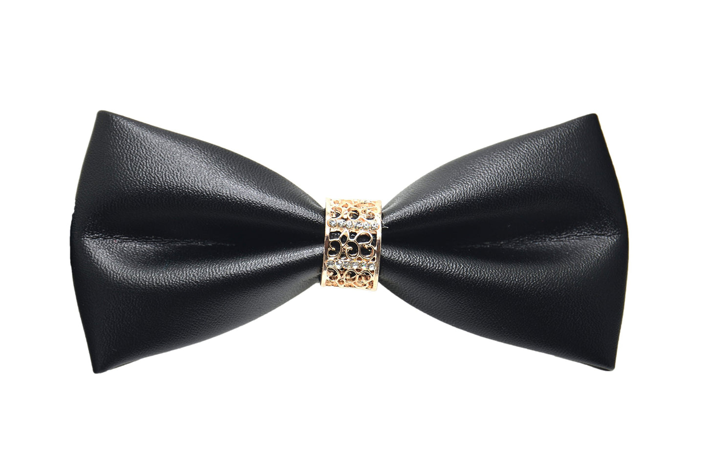 Cloud Rack Bow Tie Metal Ring Studded Leather Black