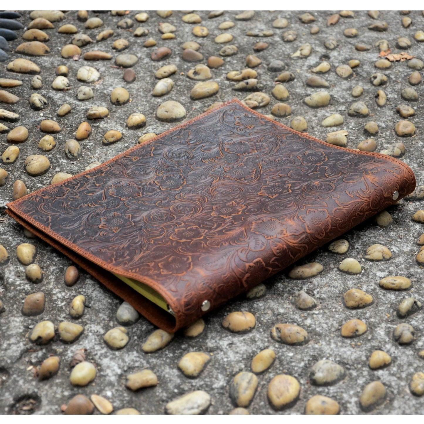 Leather Binder Handmade By JJNUSA, 3 Ring Binder, 1" Round Rings, Organizer Planner for A4 8.5" x 11" Notepad Notebook Documents