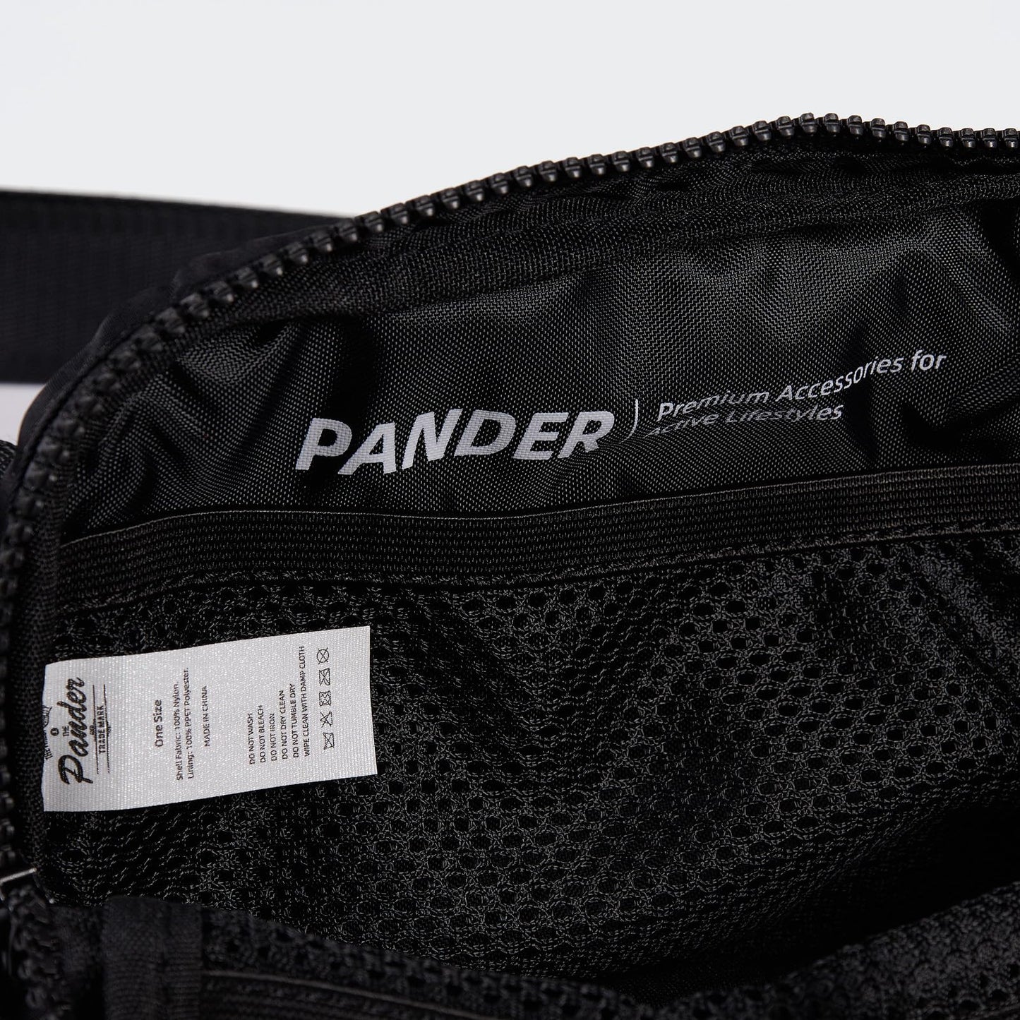 Pander Two Way Zipper Fanny Pack Nylon Everywhere Belt Bag for Women, Water Repellent Waist Packs, Crossbody Bags with Adjustable Strap (Black).