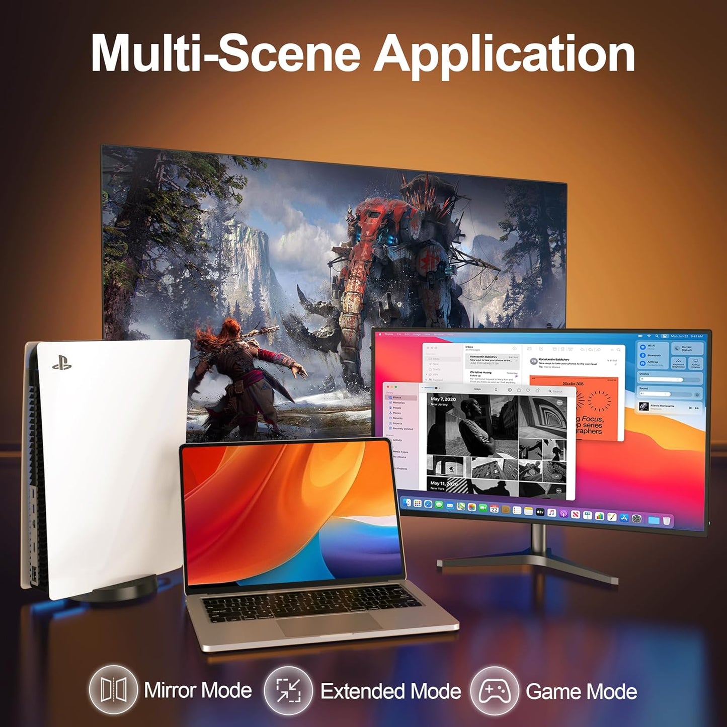 4K 2.0 10FT 5-Pack, 18Gbps 4K@60Hz 2K@240Hz, HDR10, 3D, Dolby, 2.2 PS5, HDMI Cable High Speed HDMI Cord, Support & ARC