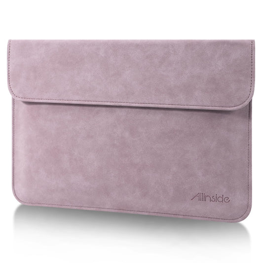 Allinside 13 Inch Laptop Sleeve Case for MacBook Neo A3404 A18 Pro/MacBook Air 13 2018-2026/MacBook Pro 13 2016-2022, Waterproof Matte PU Leather Horizontal Envelope Protective Case Cover, Purple