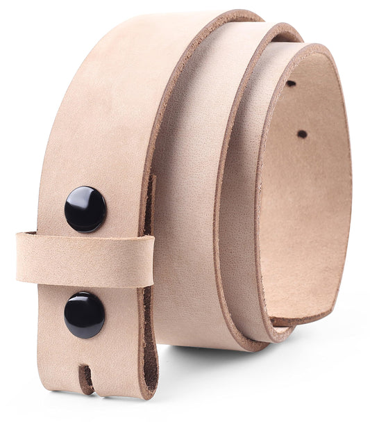 F&L CLASSIC Men's Belt Genuine full Grain Buffalo leather Vintage Distressed,Snap on Strap belts for men, 1 1/2" Wide, USA,natural color,1288-05, size 34