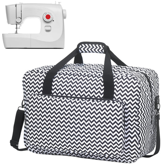 Sewing Machine Case - Travel sewing machine bag with handle - New Sewing Machine Carrying Case - Suitable for Singer, Brother, Janome, and Most Standard Sewing Machine (Black)