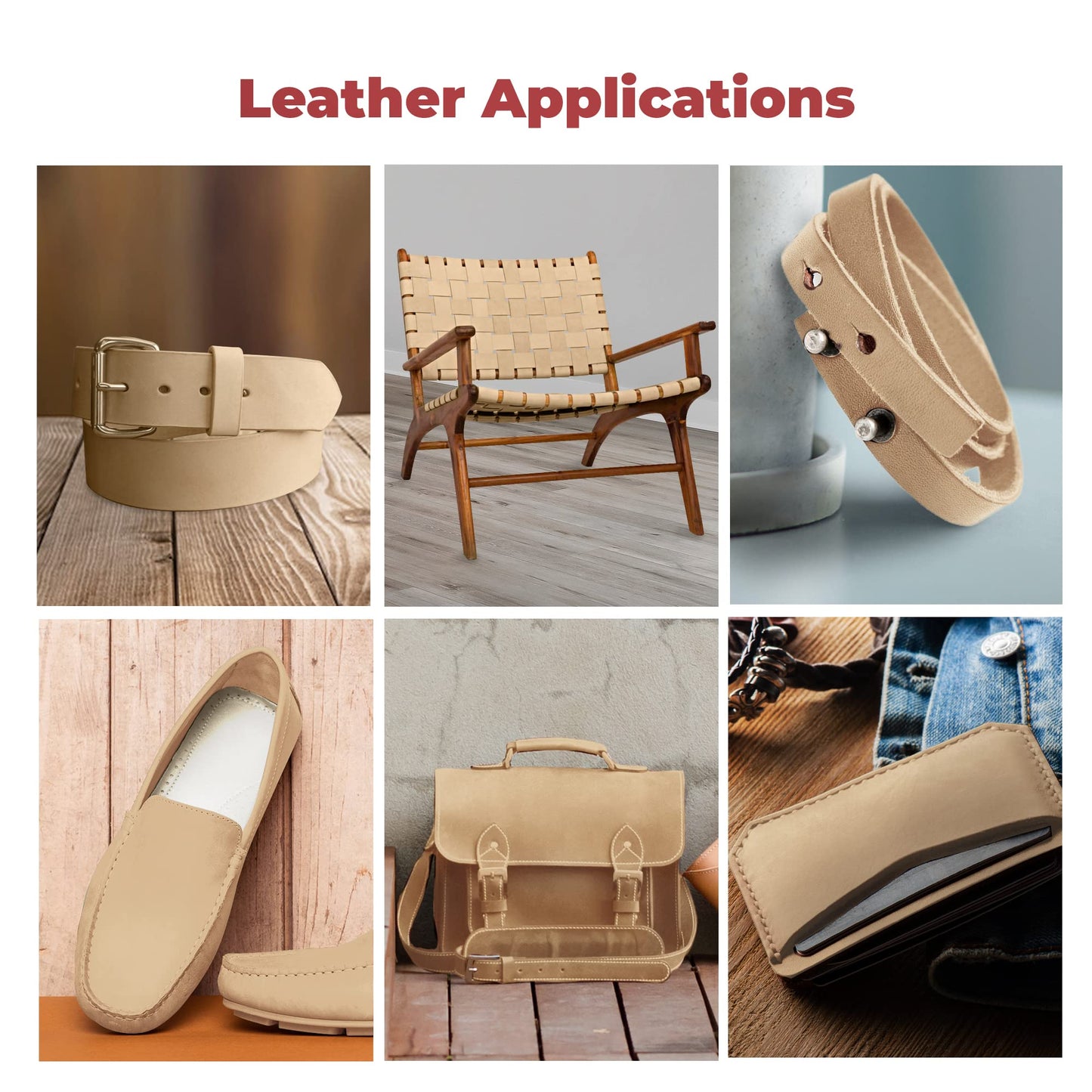 ELW Belt Blanks Strips/Straps 8/9 oz. (3.2-3.6mm) Thickness Size 2-1/2"x50" Full Grain Import Natural Cowhide Vegetable Tanned Leather for Tooling, Engraving, Embossing, Molding, & Dyeing