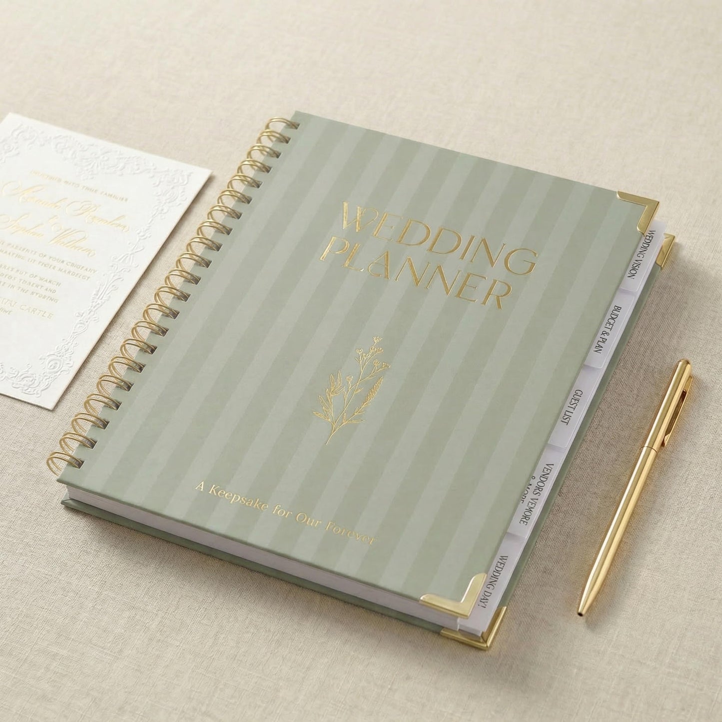 Beautiful Wedding Planner Book and Organizer - Perfect for Detailed Planning Of Your Big Day - Unique Engagement Gift for Newly Engaged Couples, Future Brides and Grooms