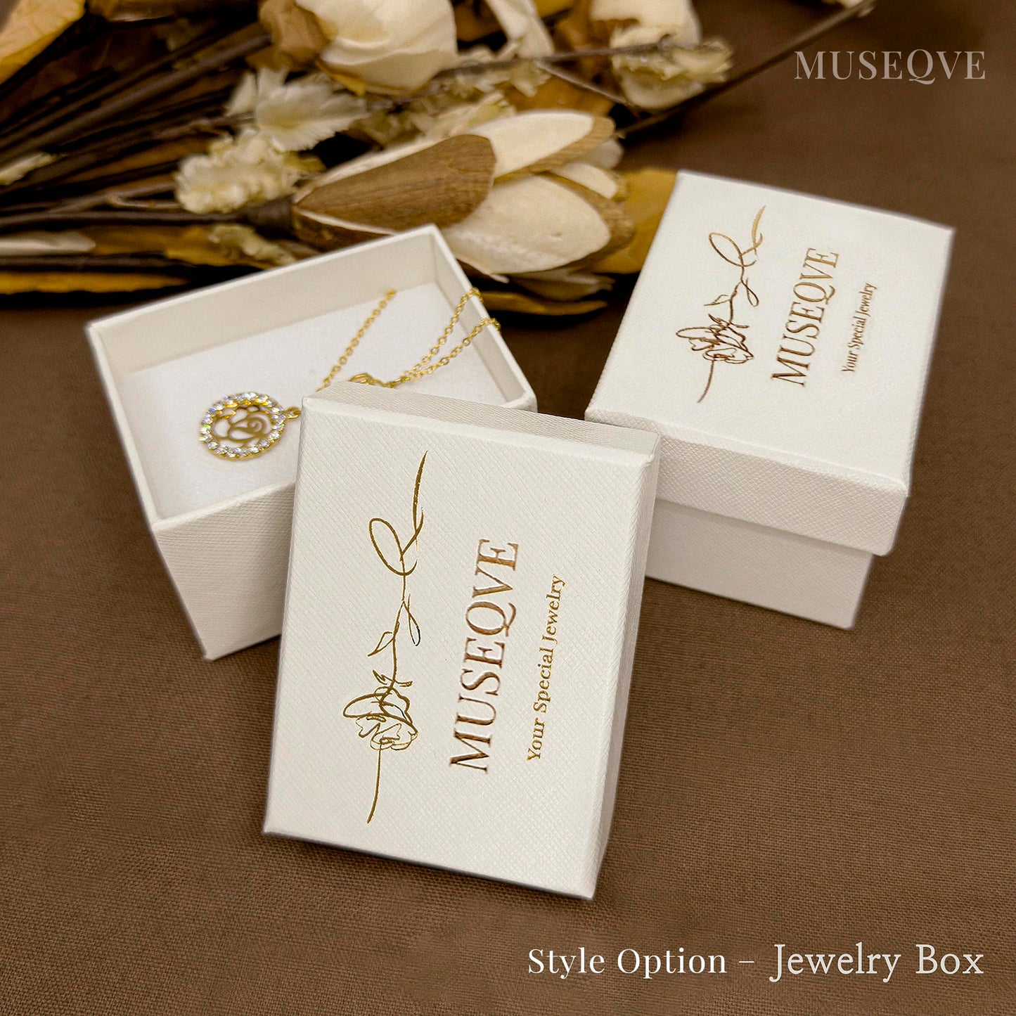 MUSEQVE 14K Gold Plated Solitaire Necklace for Women • Square CZ Diamond Princess Cut Cubic Zirconia Pendant Jewelry • Adjustable Chain Non Tarnish Bridesmaid Gifts [CZN-SQ-G]