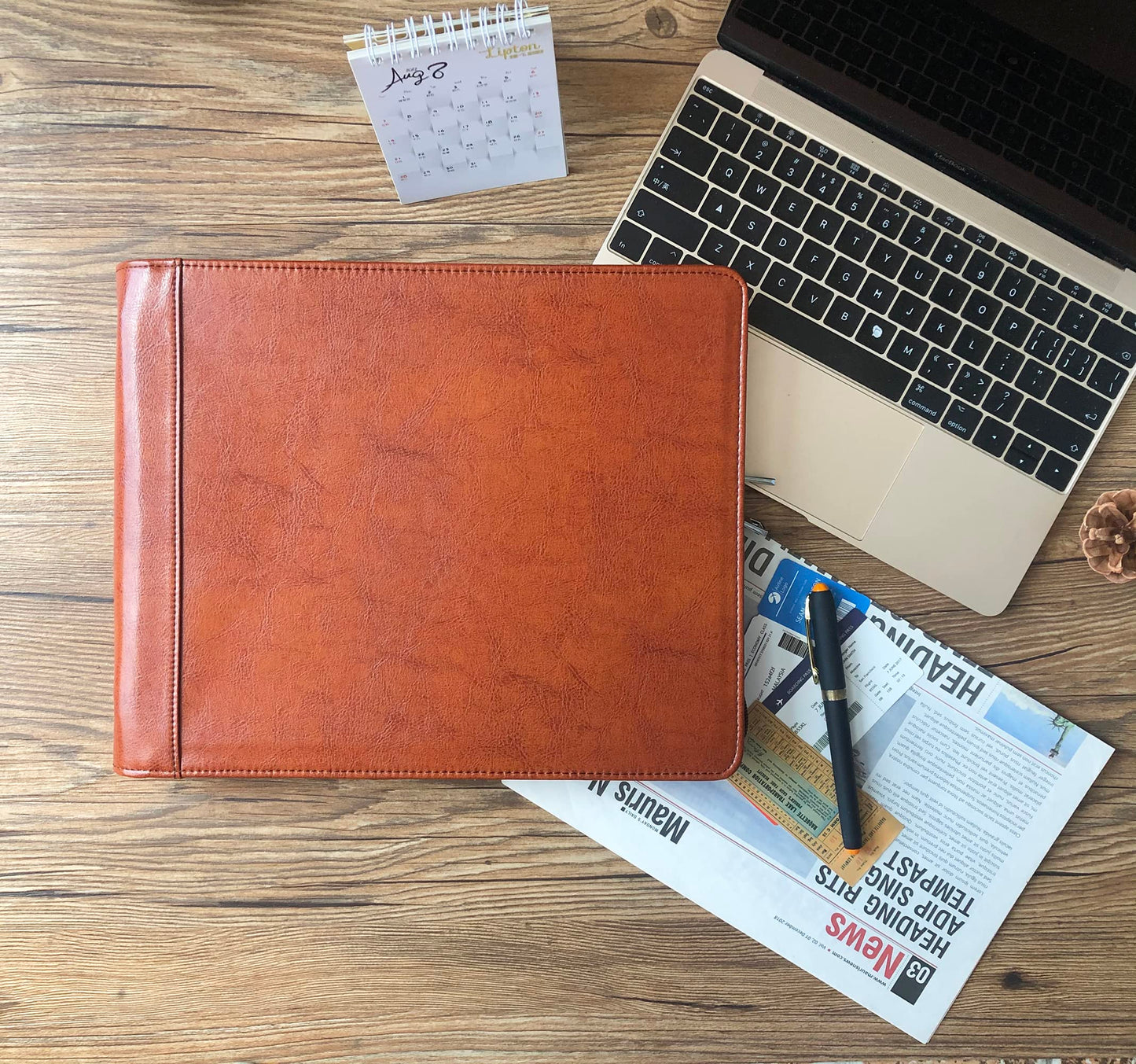 Cadderki Professional Vegan Leather Pilot Logbook, Pilot Journal for Letter Size Paper, Pilot Log Book Binder, Pilot Log Organizer, logbook Aviation Cover