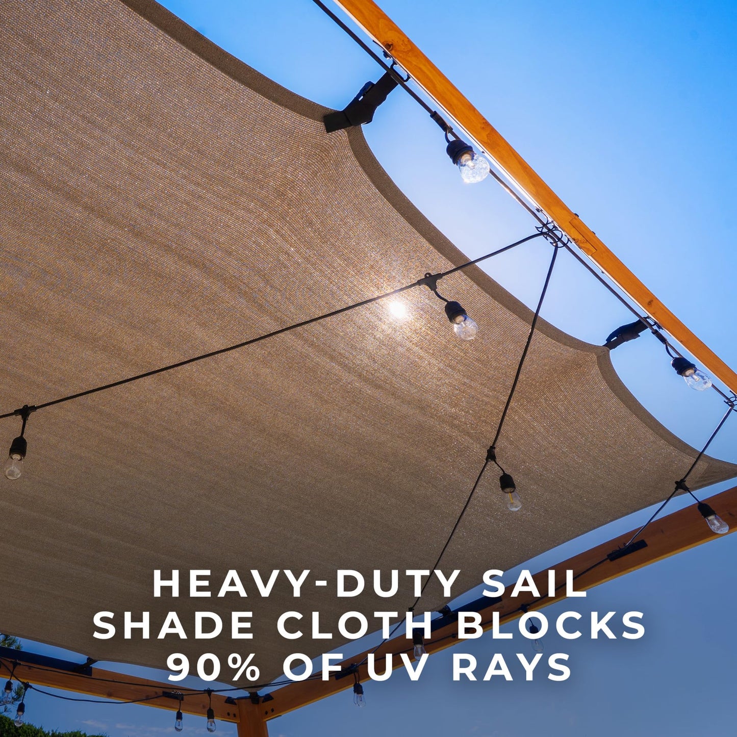 Backyard Discovery Brendan 12' x 10' Modern Cedar Wood Pergola Kit with Heavy-Duty Sun Shade Sail Screen Canopy, PowerPort, High-Wind Rating for Outdoor Patio, Garden, Deck, and Entertaining