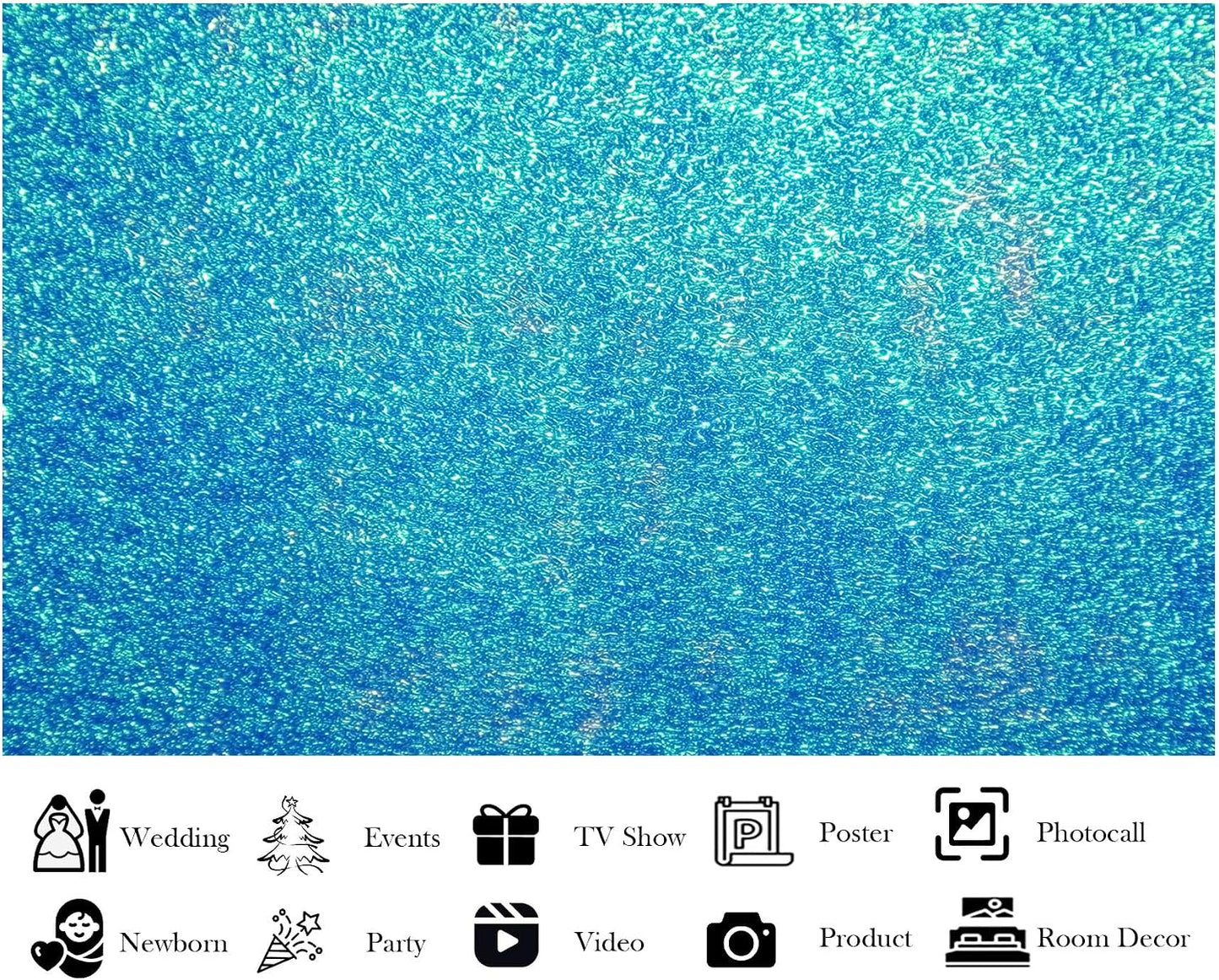 LidyMini 5x3ft Fabric Sparkling Blue Water Backdrop Glistening Ripple Texture Background Minimalist Nature Shooting