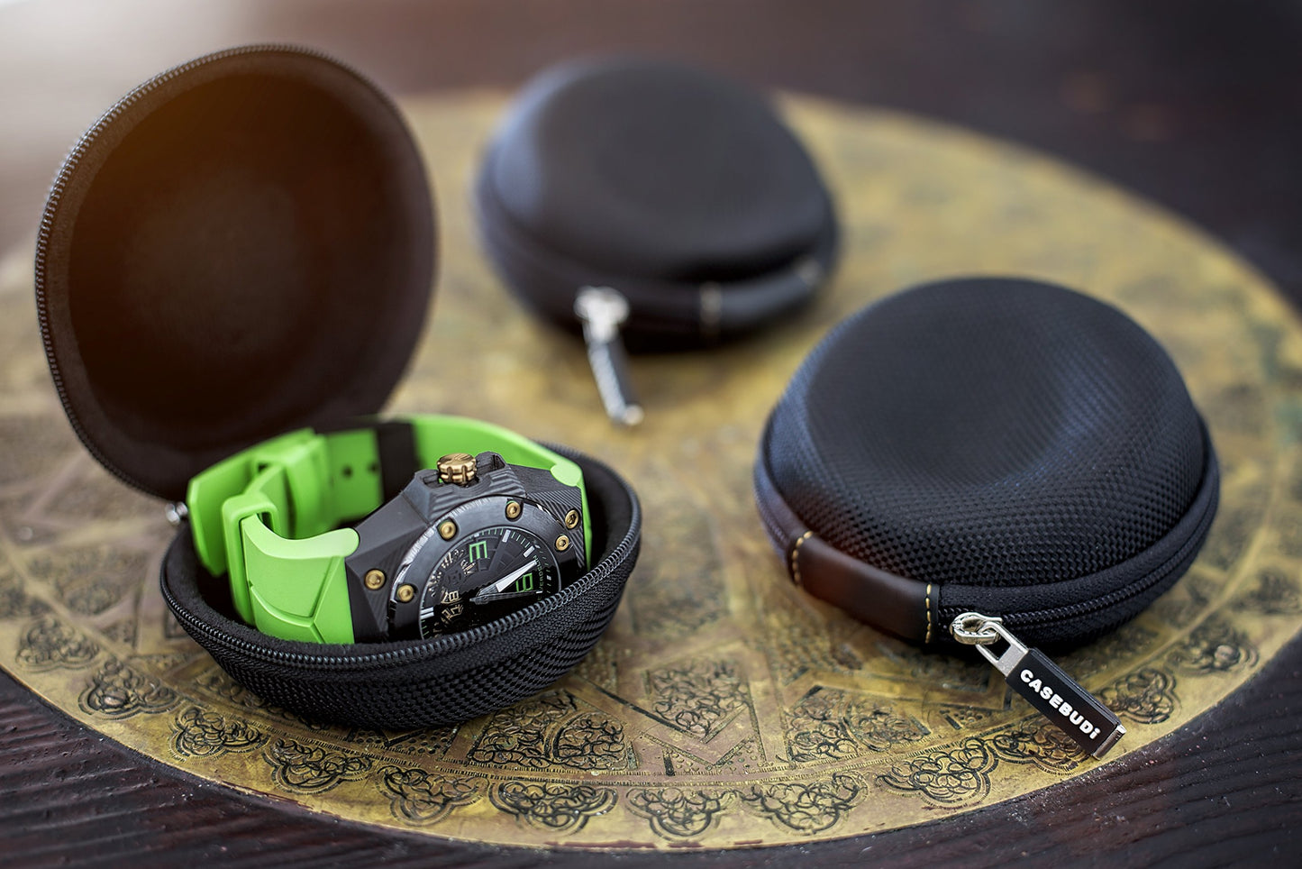 CASEBUDi Watch Travel Case (Medium) (Black)