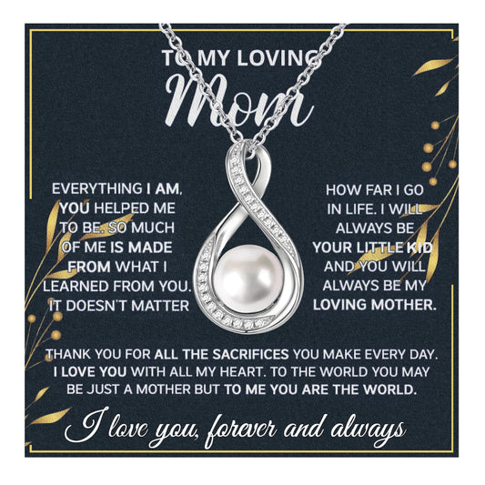 Mothers Day Gifts Mom Necklace For Women 925 Sterling Silver Mother Of Pearl Necklace Birthday Christmas Mom Gifts (MN1002Pearl8W, Sterling Sliver)