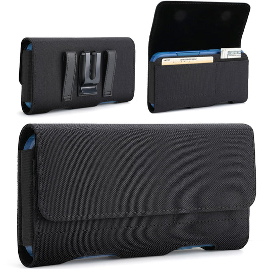 Mopaclle Nylon Phone Holster for iPhone 17 Pro Max, 17 Air, iPhone 16 Pro Max,iPhone 15 Pro Max 14 13 Pro Max & Plus, Premium Cell Phone Belt Holder with Belt Clip for Galaxy S25 Plus,S24 Plus