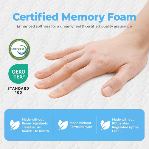 Neo Sleep 10-Inch Twin Cooling Gel Memory Foam Mattress - Medium Firm, Pressure Relief, CertiPUR-US Certified