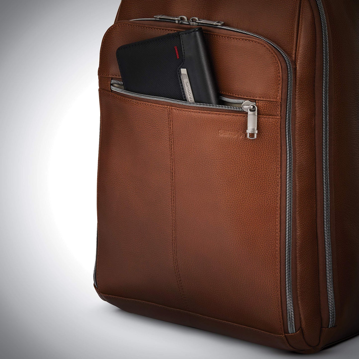 Samsonite Classic Leather Backpack, Cognac , One Size