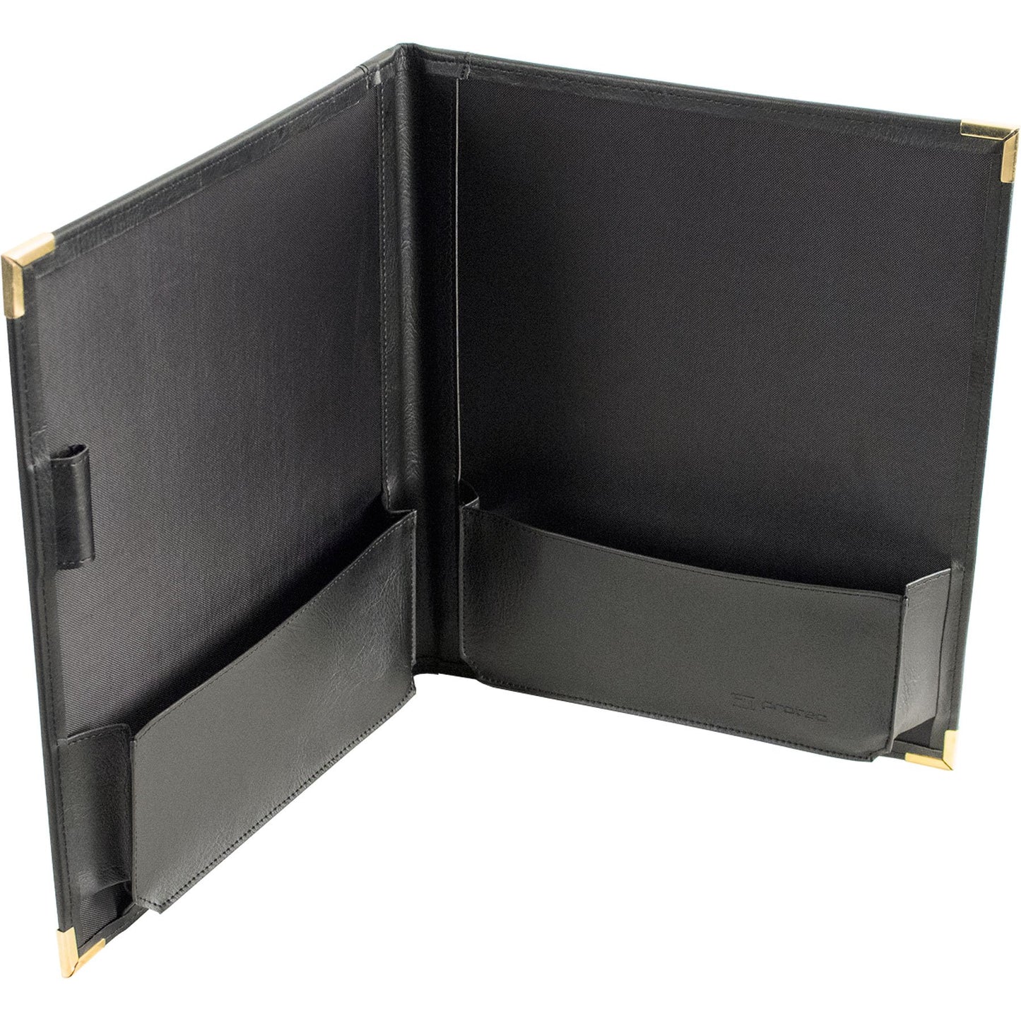 Protec Leatherette Deluxed Padded Sheet Music Folder with Brass Corners, Model F2BK