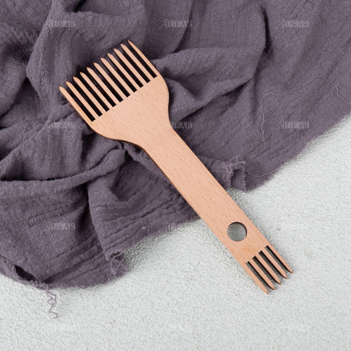 AUEAR, Wooden Weaving Loom Comb, Double-Ended Handcraft Tapestry Rug DIY Braided Tools for Handcrafts Woven Making Crafts