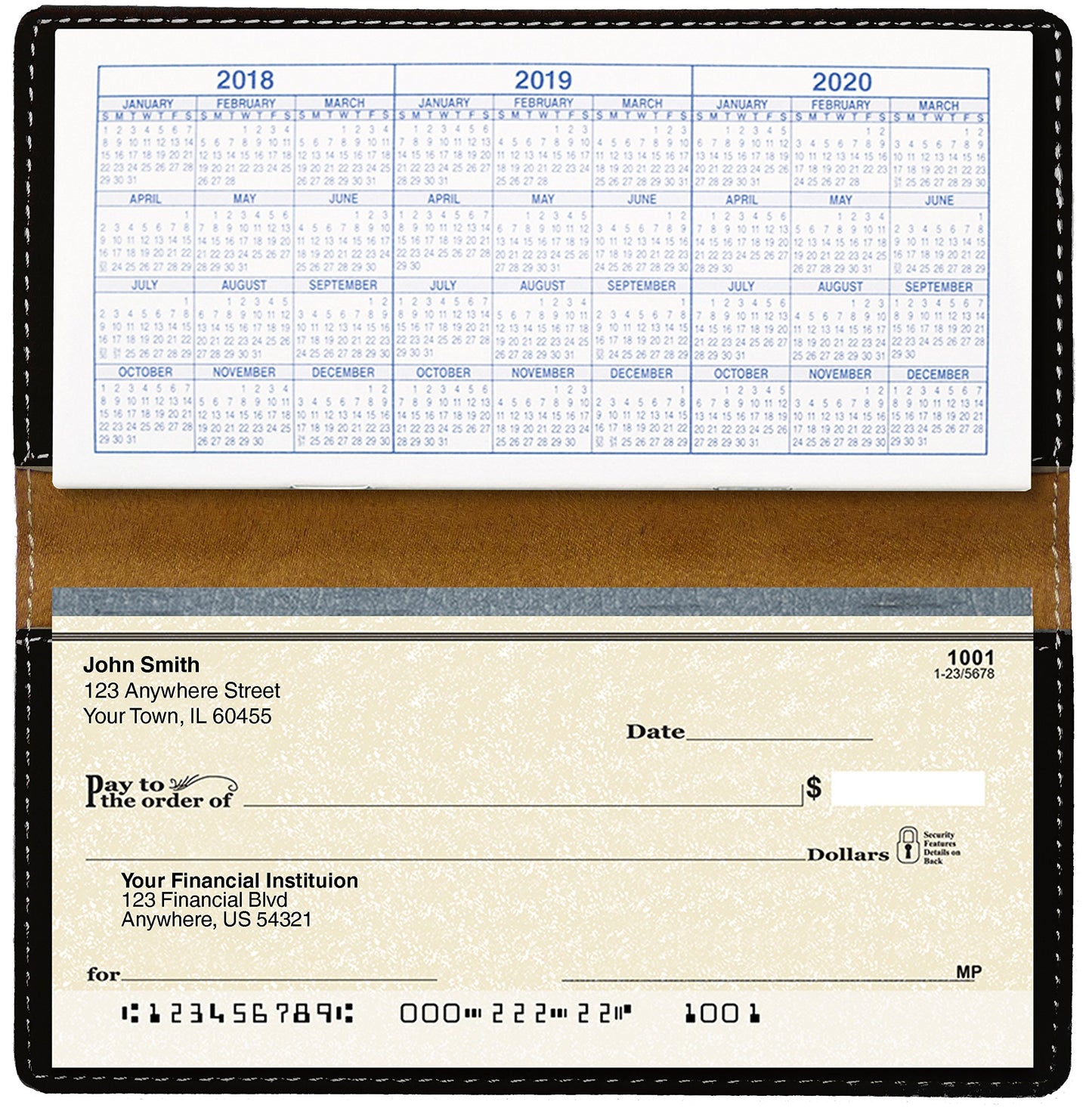 CAROUSELCHECKS Creeping from the Corner Laser Engraved Leatherette Checkbook Cover