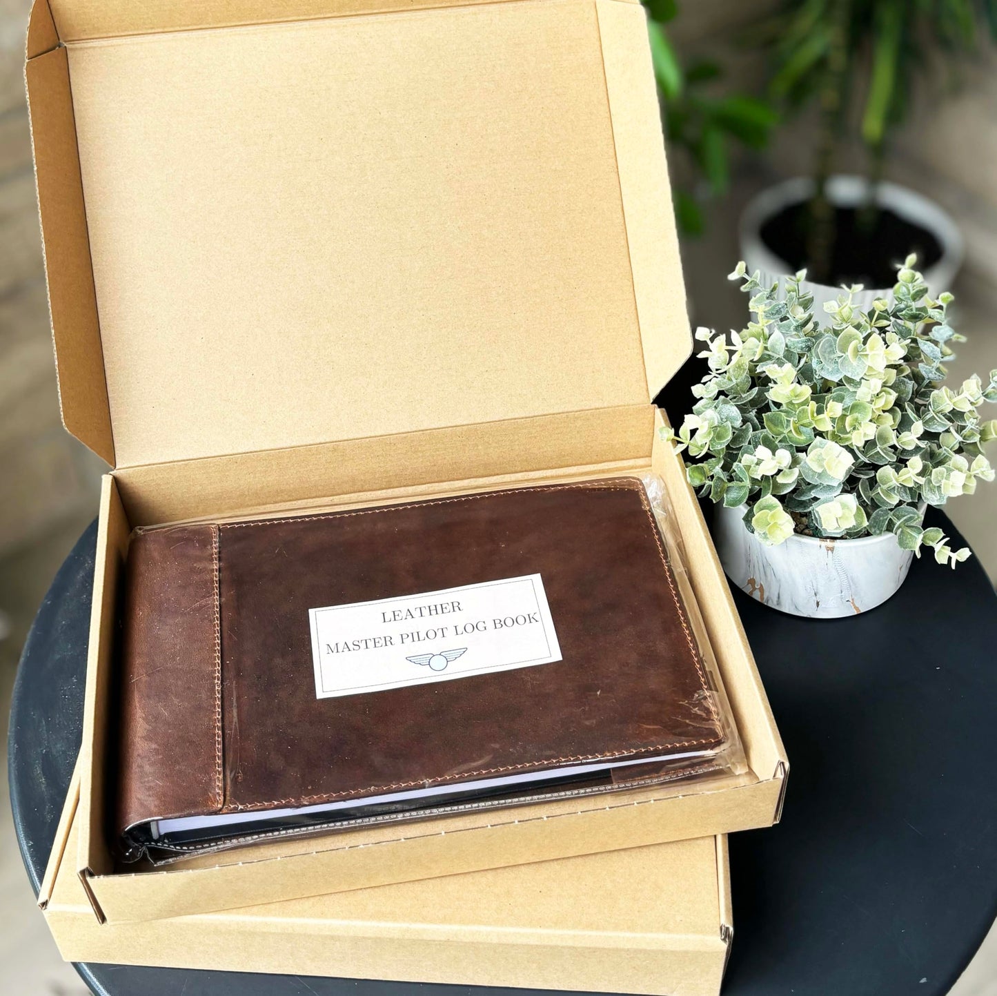 Tolredo Canadian Master Pilot Log Book TL-SP-05 Flight Standard Top Grain Cowhide Leather Refillable Bleedproof 278 Pages Aviation Logbook for FAA ICAO, JAA, CAA, and CASA Documentation (12" x 7.5")
