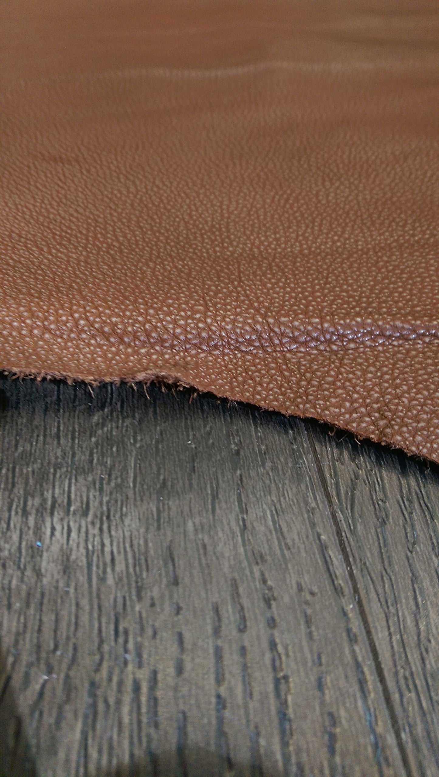 Cognac Brown Tracker 20"x 30" Cutting 2.5 oz Two Tone Soft Upholstery Chap Cowhide Genuine Leather Hide Skin NAT Leathers (20"x30")