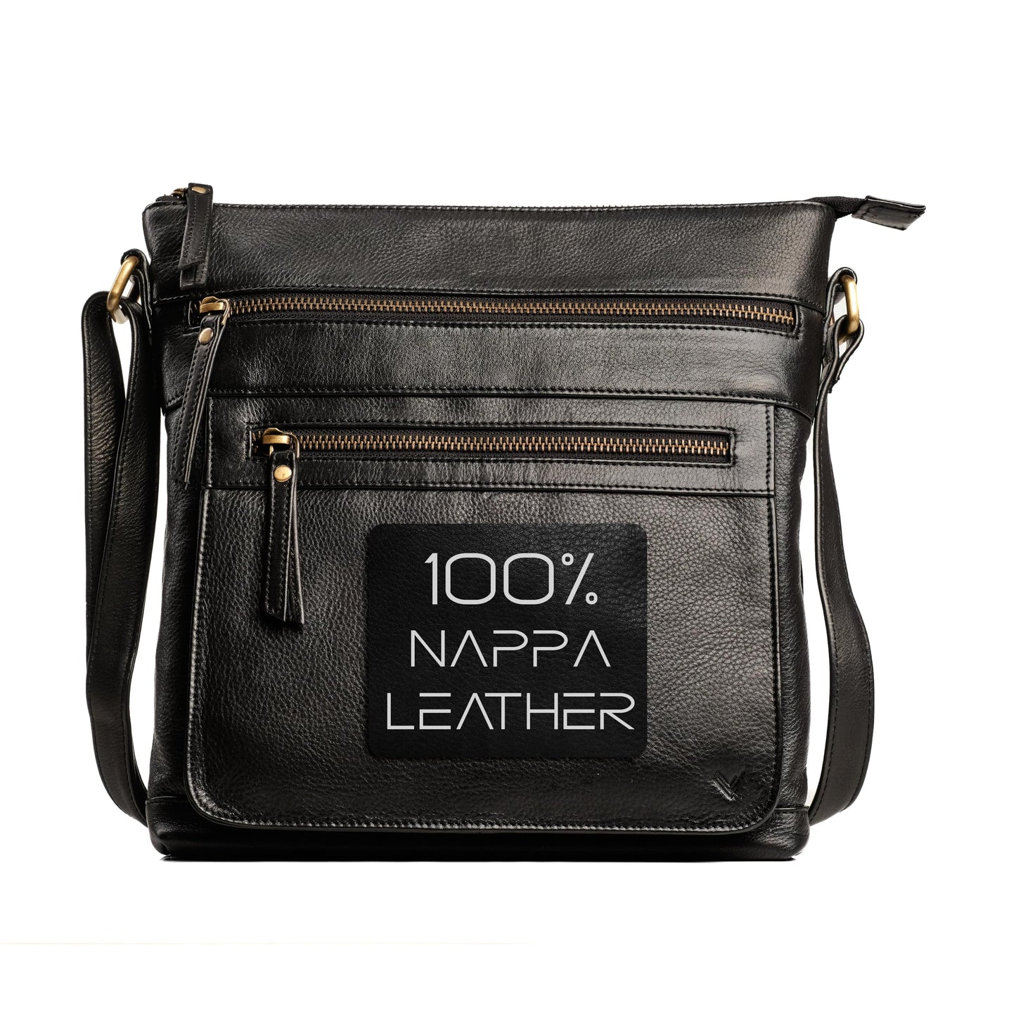 Lavalen Leather Crossbody Bags for Women - Leather Cross Body Bag for Woman -Small Handbag with Large Capacity & Many Zippers