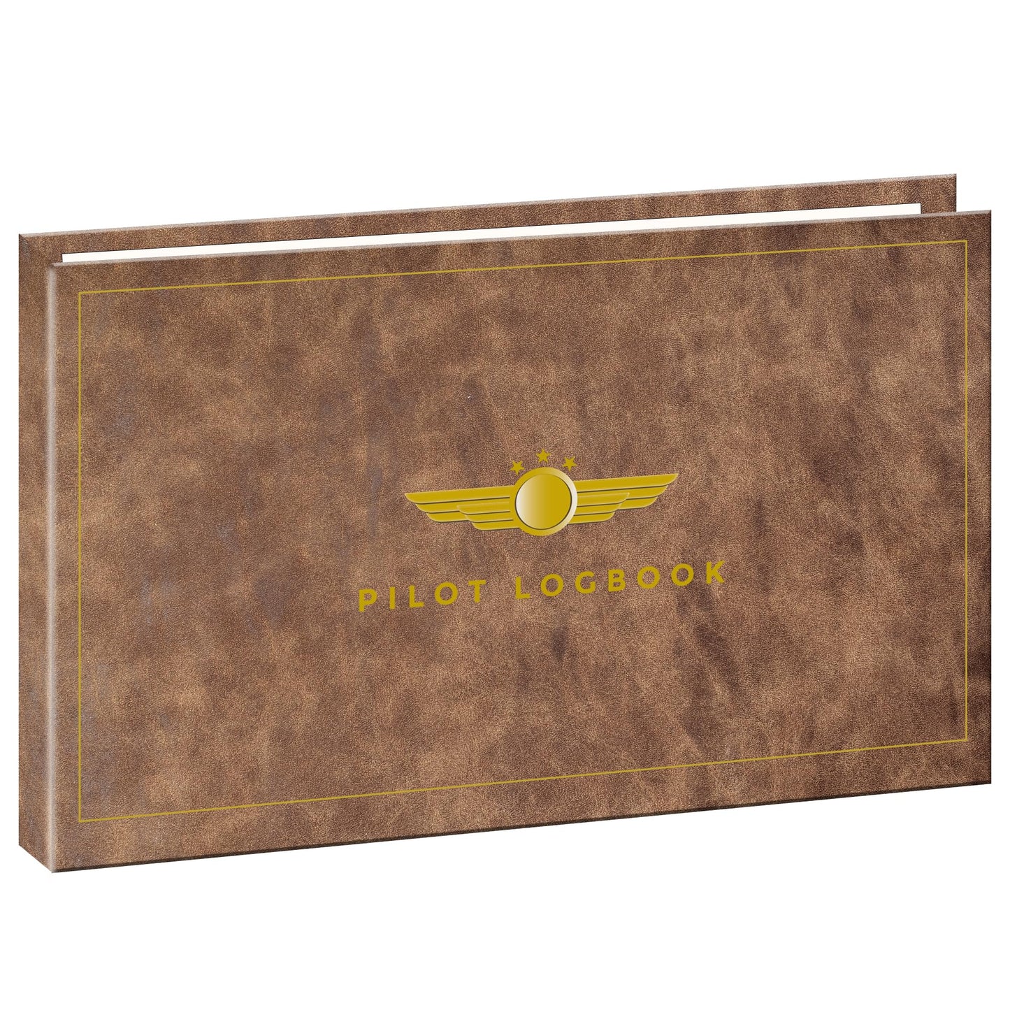 Professional Flight Log 11" x 6.75" x 1" – 150 Pages | Faux Leather Pilot Journal | Durable 150-Page Aviation Record Book | Compact Airplane Log for Student & Private Pilots | Aviation Logbook for Aircraft & Training Use