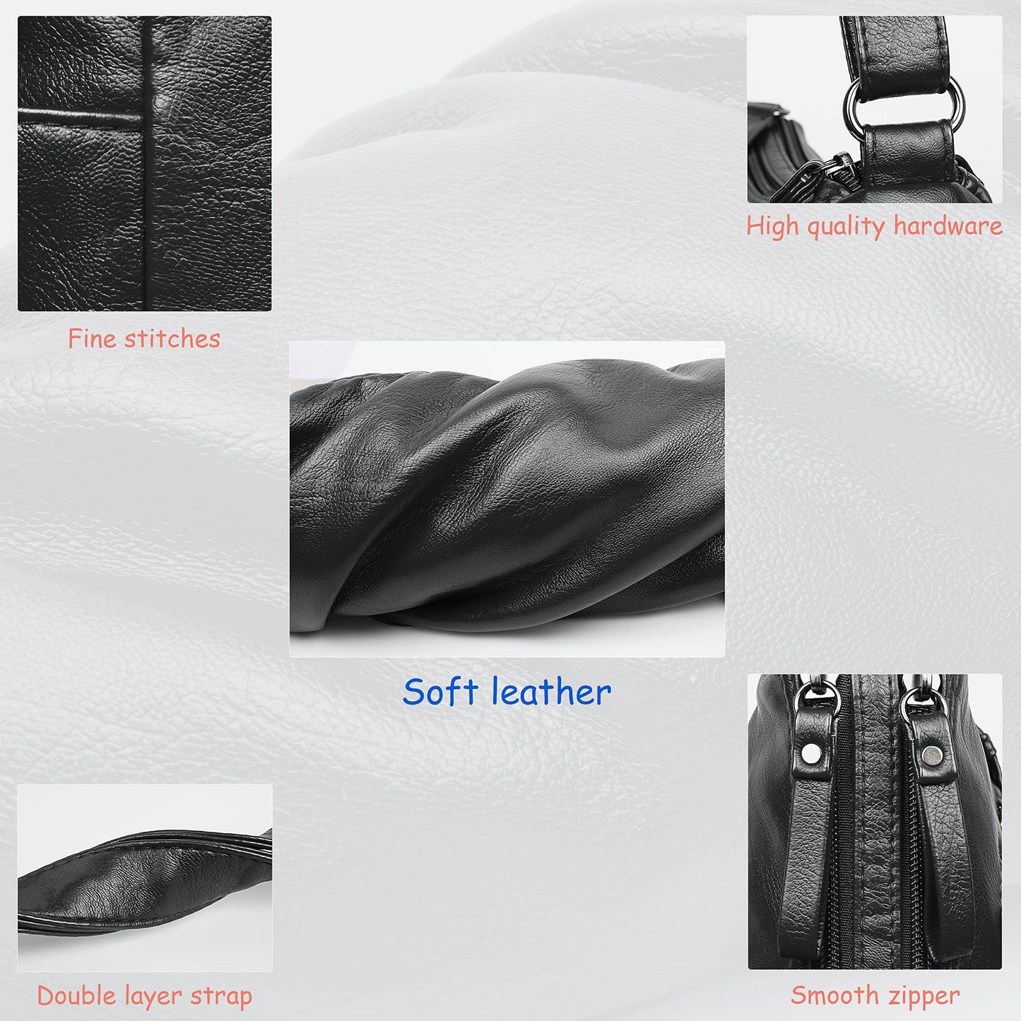 VOLGANIK ROCK Purses for Women Soft PU Leather Shoulder Bag Ladies Crossbody Purse and handbags Lightweight Pocketbook