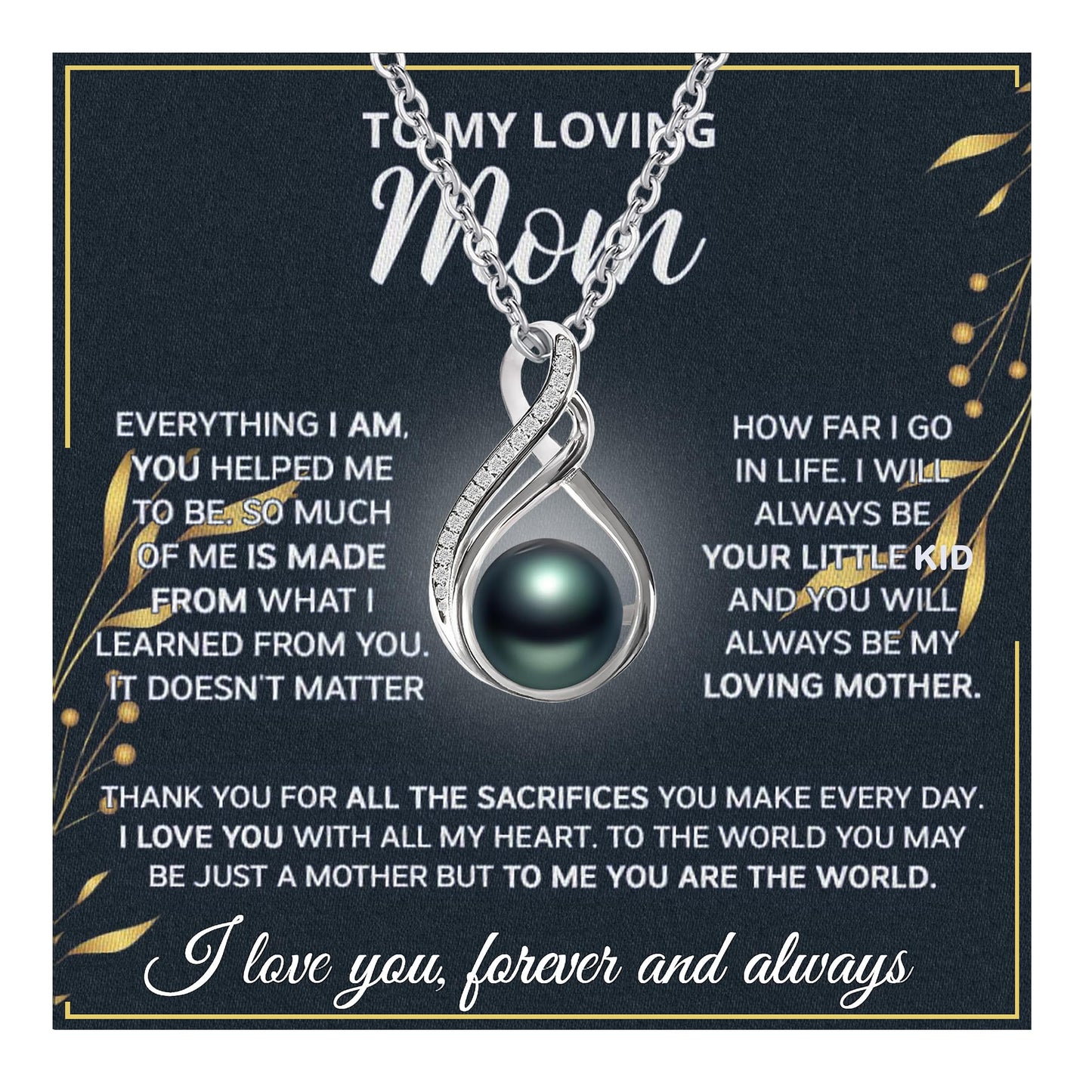 Mothers Day Gifts Mom Necklace For Women 925 Sterling Silver Mother Of Pearl Necklace Birthday Christmas Mom Gifts (MN1002Pearl2B, Sterling Sliver)