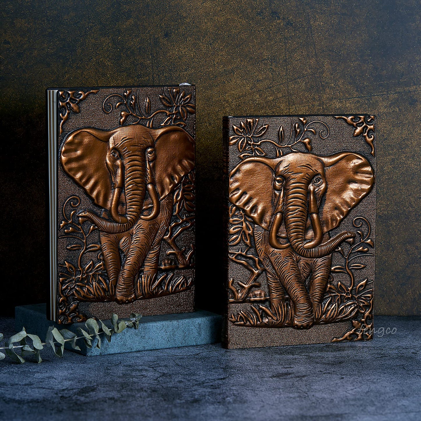 Elephant Journal,Leather Writing Journal Notebook ,A5 Lined Journal,200Pages,Personal Diary-Antique Handmade Embossed Daily Notepad Sketchbook,Travel Diary&Notebooks to Write in,Gift for Men&Women